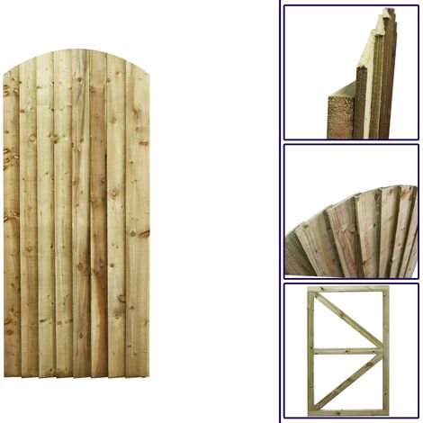 Premier 6ft Feather Edge 75cm Wide Fully Framed Arch Top Gate (1/5)