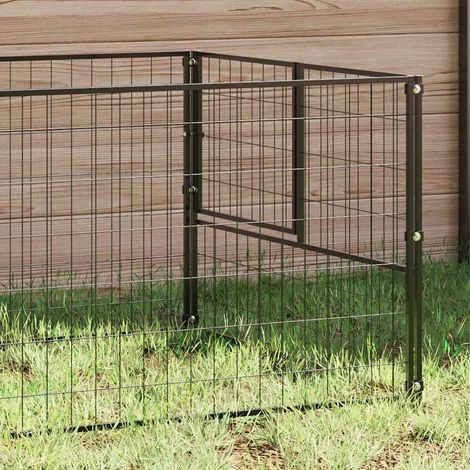 Maison Exclusive - Gabbia per Cani Nera 4 m² in Acciaio