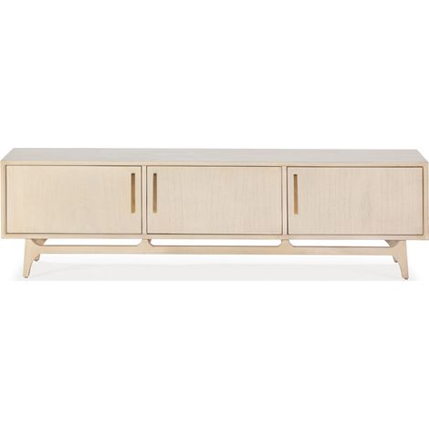 TV -Möbel 160x40x45 Holz weiße Segel/Goldene Metallschrank/Fernseher/Hörschrank Alle Stile, um zu Hause eine Note zu verleihen (1/4)