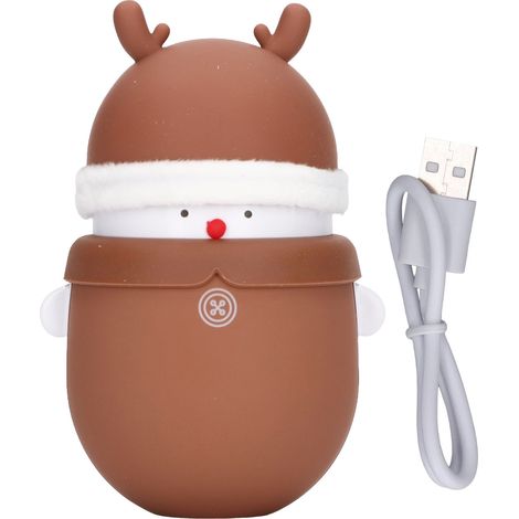 Chauffe-mains électrique rechargeable USB 2 niveaux de chaleur 2-en-1 batterie externe 6000mAh portable (1/5)