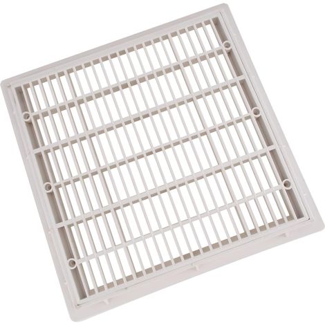 Bonde de Fond Piscine Blanc en Plastique 23 Cm Carrée Accessoire Extérieur Arrêt Automatique pour et Spa - (1/5)