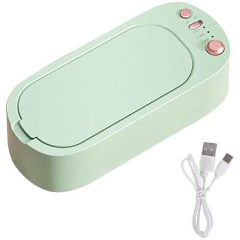 royaluxe-Nettoyeur à Ultrasons - Machine de Nettoyeur Bijoux à Ultrason avec 3 Réglages de Temps, Efficace Nettoyeur Ultrason pour Bijoux, Lunettes, Montres, Colliers Dentiers(Vert)