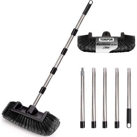 Autowaschbürste mit Teleskopstiel 2m, 30cm weicher Bürstenkopf (1/5)
