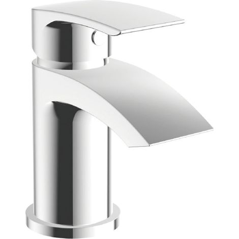 Orbit Reno Mono Basin Mixer Tap with Push Button Waste - Chrome (1/3)