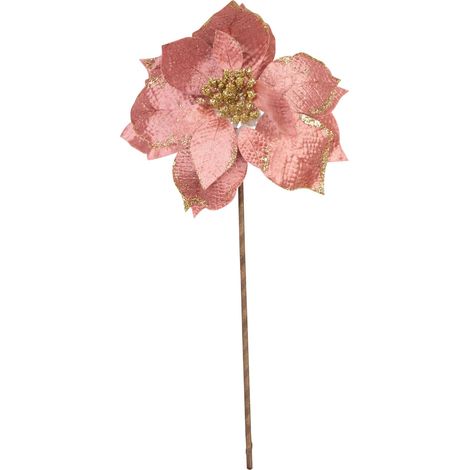 Blume MagicHome Weihnachten, Weihnachtsstern, rosa, Stiel, 38 cm, Blütengröße: 24 cm (1/2)