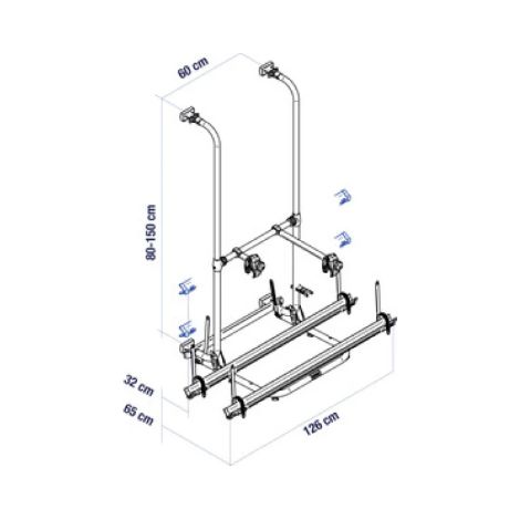 Porte-vélos Sport G2 Standard – Rangement 2/3 vélos – Charge max. 50 kg – Longueur 80 à 150 cm – Rails coulissants et antivol – Thule (1/5)