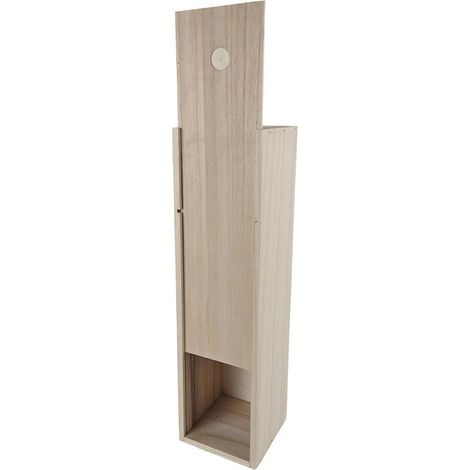 Cassetta abete naturale 1 bottiglia porta scorrevole (kit da 5)