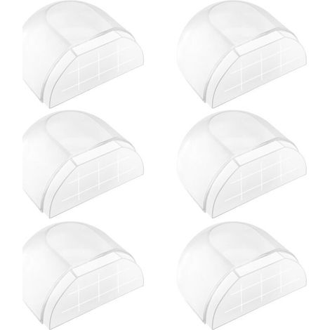 Juego de 6 topes de puerta para interiores, topes de puerta autoadhesivos, topes de puerta para suelo, topes de puerta transparentes para todo tipo de suelos duros, topes de puerta autoadhesivos para (1/4)