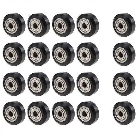 20 galets/fentes en plastique POM avec roulements à billes, accessoires pour imprimante 3D 625ZZ, galets tendeurs ronds, Perlin Pa (1/5)
