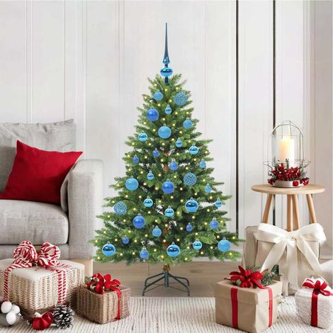 vidaXL Artificial Christmas Tree with 150 LEDs Green 120 cm PE and PVC (1/5)