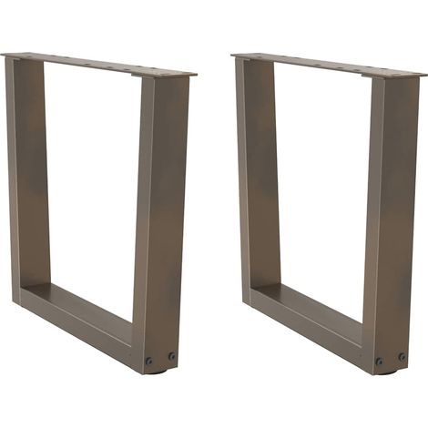Couchtischbeine V-Form 2 Stück Naturstahl 50x(42-43,3) cm Stahl