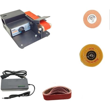 Polisseuse Ponceuse Multifonctionnel ménage électrique bricolage bureau Mini ceinture Machine Mini meuleuse d'angle fixe artefact de polissage(795 Set2) (1/5)