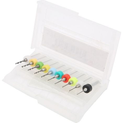 10 mini forets hélicoïdaux en acier tungstène pour la réparation et la gravure de circuits imprimés, diamètre 0,6 à 1,5 mm (1/5)