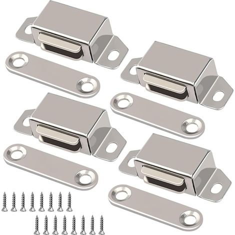 Loqueteau magnétique avec clous, aimants pour portes d'armoire, fermeture magnétique pour placard, aimant pour porte d'armoire, aimant pour fermeture de porte, aimant pour porte d'armoire, aimants