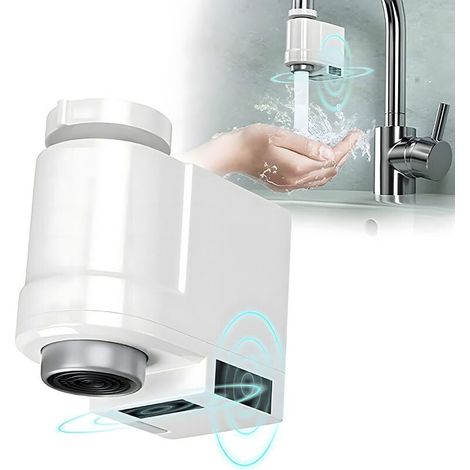 VURAHOME – Intelligenter Wasserhahn mit Sensor, automatischer Infrarotsensor, wassersparender Wasserhahn mit Überlaufschutz, induktive Armatur für Küche und Bad (1/5)