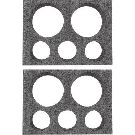 Porte-gobelets pour boissons, porte-bouteilles de thé au lait, plateau combiné noir à 5 trous (2 pièces) (1/5)