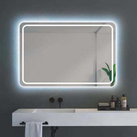 LEDIMEX-  Espejo Baño 100X80cm con Led y Antivaho Cromado