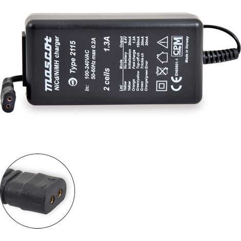 Mascot - Chargeur NiCd/NiMH 2 cellules/1.3A 110-230V Mascot 2115 (1/2)