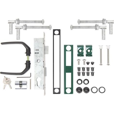 ALBERTS Zubehör-Set für Wellengitter-Doppeltore für Tore bis 1500 mm Höhe, grün
