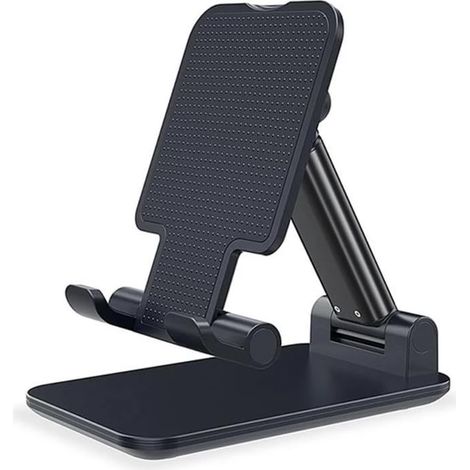 Support De Téléphone - ABS Silicone Alliage D'aluminium - Hauteur Réglable 12-15,5 Cm - Pour Bureau Cuisine Vidéo Appel - 1 Pièce