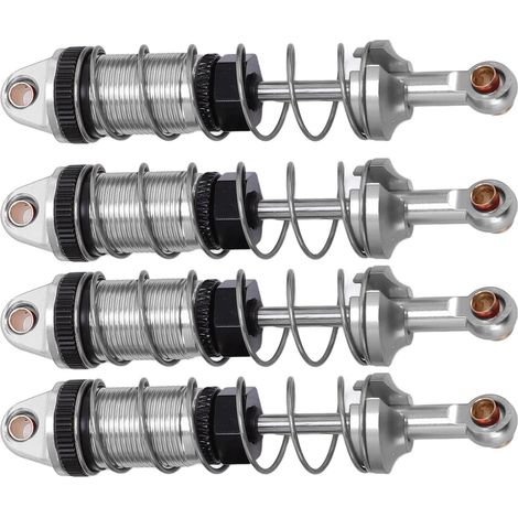 Amortisseur de Choc en Alliage D'amortisseur de Voiture RC à Douceur Réglable pour Voiture MN128 MN86 G500 1/12 RC, Design à la Mode, Remplacement sans Effort pour les Ventilateurs (SILVER) (1/5)