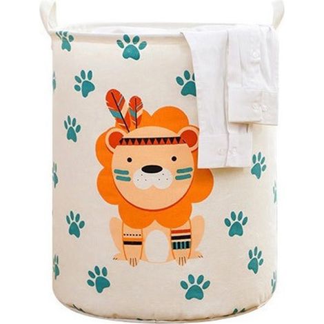Panier à linge sale pliable pour vêtements, jouets et autres articles de toilette, seau de rangement Lion 100L (1/5)