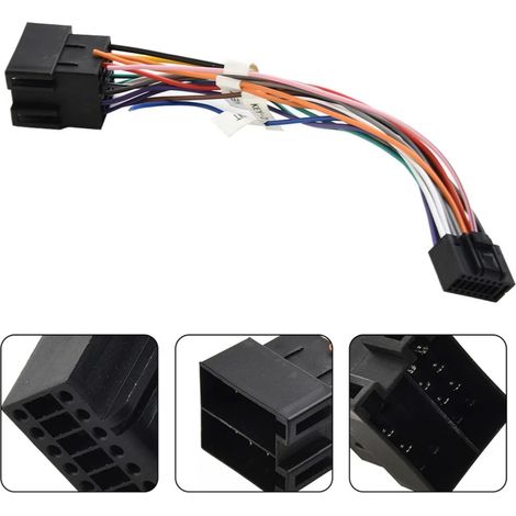 DISCORAMA® - ADATTATORE CAVO CONNETTORE 16 PIN STANDARD ISO, CAVO ADATTATORE ISO CABLAGGIO PER AUTORADIO ANDROID (1/4)