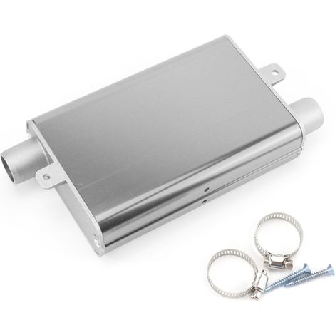 Tuyau d'échappement silencieux de 24 mm, système d'échappement amélioré pour voitures diesel, chauffage de stationnement, silencieux avec 2 colliers de serrage et 2 vis (1/5)