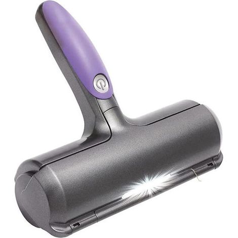 Sweeper Brush, Brosse anti poils animaux, Ramasse poils chat / chien - Violet et Gris, Pour Canapé/Vêtements/Voiture (1/5)