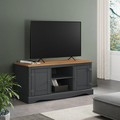 Corona Charcoal 2 Door Media Unit (1/4)