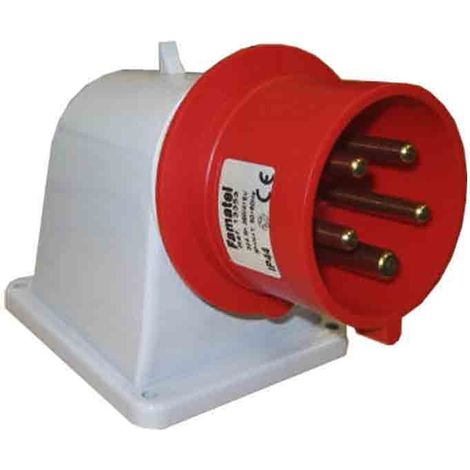 Clavija cetac superficie 3p+n+t roja 32a 400v ip44 (1/2)