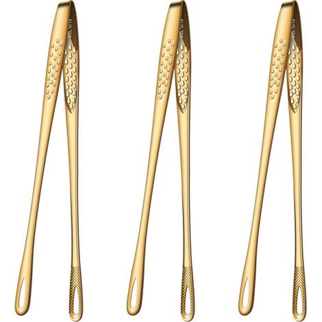Lot de 2 pinces de cuisine, pinces de chef en acier inoxydable, outils de cuisine multifonctions pour barbecue et ustensiles de cuisine. (1/5)