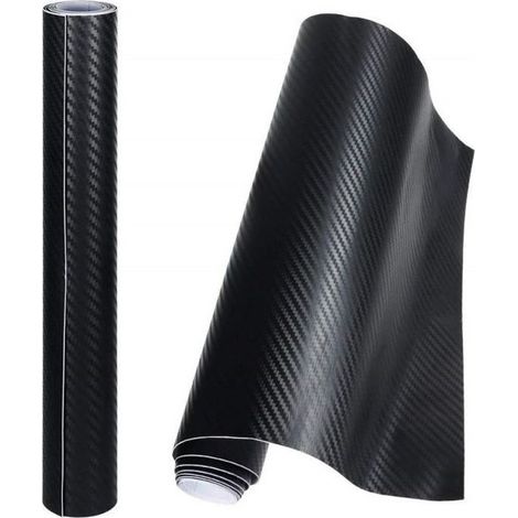 Anpro 2PCS 3D Film Autocollant Adhésif Vinyle En Fibre de Carbone Chaque Rouleau de 1.52m x 0.3m Pour Voiture,Ordinateu (1/4)