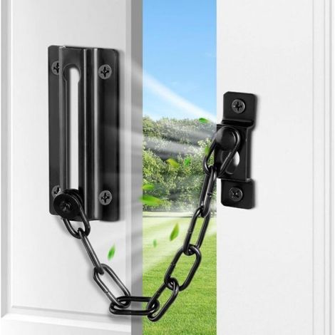 Chaîne De Sécurité Pour Porte - Acier - 18 7 Cm - Pour Portes Intérieures - Lot De 2 (1/4)