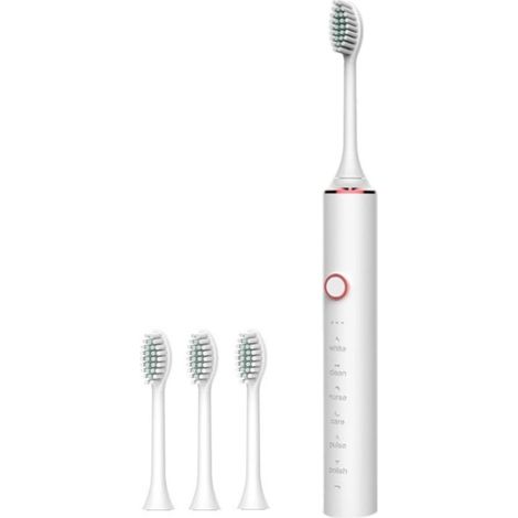 Brosse à dents électrique ultrasonique - Blanche - Portable (1/5)