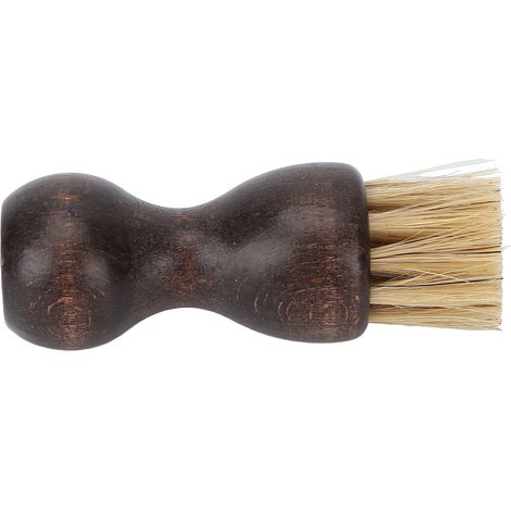Brosse à chaussures en bois laqué léger, outil de lustrage et entretien compact (1/5)