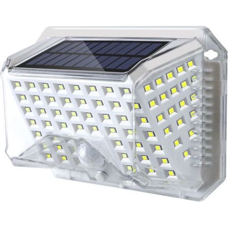 Vtizikl Lampe Solaire Exterieur LED Lumiere Eclairage avec Detecteur de Mouvement 270° Angle IP65 Etanche Spot Solaire Extérieur Sans Fil pour Jardin Porche Balcon (1/5)