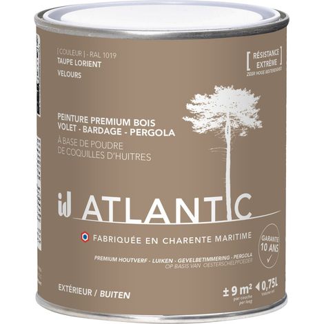 Peinture bois extérieurs - RAL 1019 Taupe Lorient - 750ML - ATLANTIC (1/3)
