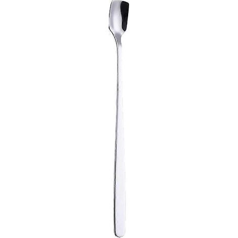 Cuillère de cuisine OuZhan en acier inoxydable, manche long, pour mélanger café, dessert et cocktails, WFDSilver (1/3)