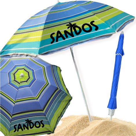 Strandsonnenschirm - gestreift (1/5)
