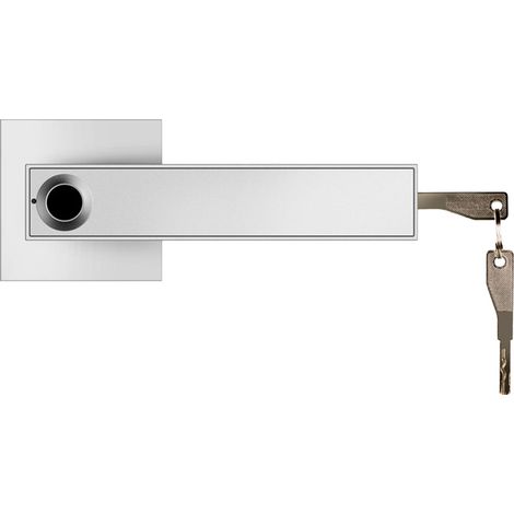 Ensemble de 30 serrures de porte à empreinte digitale avec poignée de porte intelligente et ouverture à gauche ou à droite, pour portes intérieures de maison, chambre, hôtel, entrepôt ou bureau. (1/5)