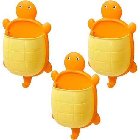 Lot De 3 Porte-brosses À Dents en Forme De Tortue Mignonne, Organisateur De Rangement Mural pour Salle De Bain, Étagère Murale Multifonctionnelle avec Crochet pour Le Rangement (1/5)