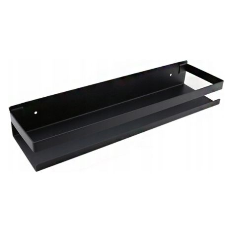Perforiertes Gewürzregal zur Wandmontage, Gewürzhalter aus Edelstahl, Gewürzregal zur Küchenaufbewahrung, Schwarz, 40 cm (1/5)