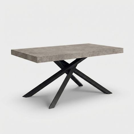 Tavolo allungabile design moderno per 12 persone Pechino - Grigio chiaro