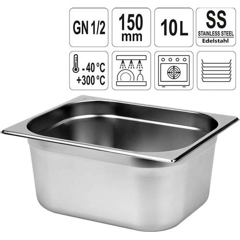 Catering-Behälter aus Edelstahl GN 1/2 150 yg-00264 (1/5)
