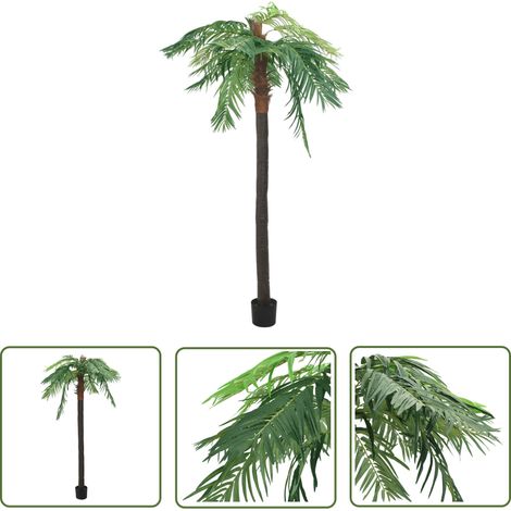The Living Store Künstliche Palme Phönix mit Topf 305 cm Grün - Künstliche Palmen - Kunstpflanzen - Phönixpalme - Grüne Pflanze - Wohnzimmerdeko (1/5)