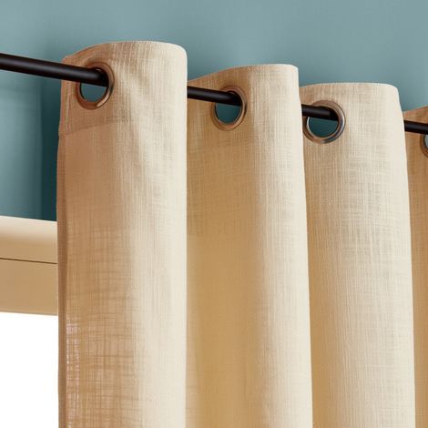 Rideau tamisant 100% coton flammé 140x250cm (1/3)