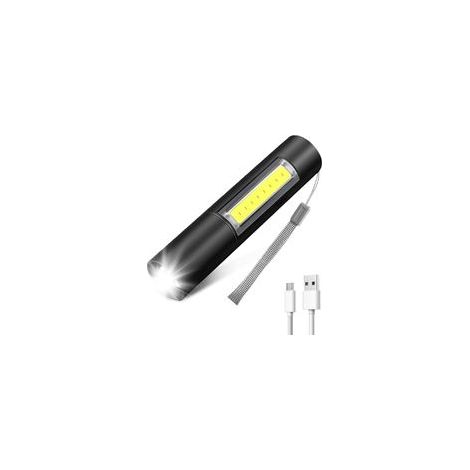 Mini Lampe de Poche, Lampe Torche LED Rechargeable, Mise au Point Réglable étanche, pour Camping Randonnée Urgence Inspection Réparation (1/3)