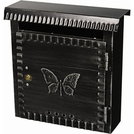 Vigor 27340-10 Fe-Battuto Cassetta Postale Piccola Antichizzata per Esterno 22x8x25 cm (1/2)