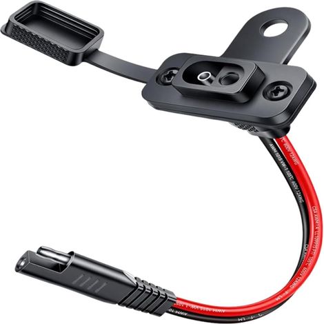 Support Port De Chargeur Batterie Moto Câble De Prolongation SAE Cordon Chargeur Batterie Motocyclette Pour Panneau Solaire Bateau Camion Camping-Car Tondeuse À Gazon (1/5)